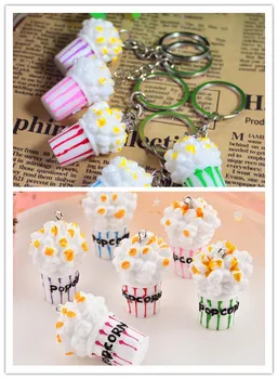

Kawaii Artificial Miniature Fake Resin Food Popcorn DIY Scrapbooking Embellishment Decoration Craft keychain earrings pendant