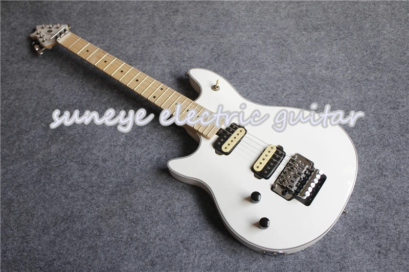 

High Quality Glossy White Wolfgang EVH Electric Guitar Left Handed Guitarra Electrica Dot Inlaid Free Shipping