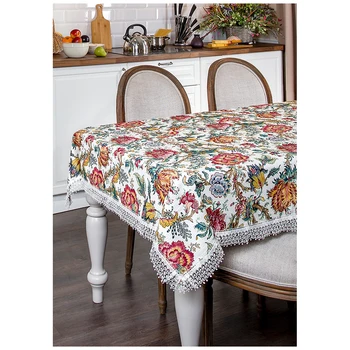

Tablecloth 140 * 180 cm. 100% Cotton, White Home and kitchen products