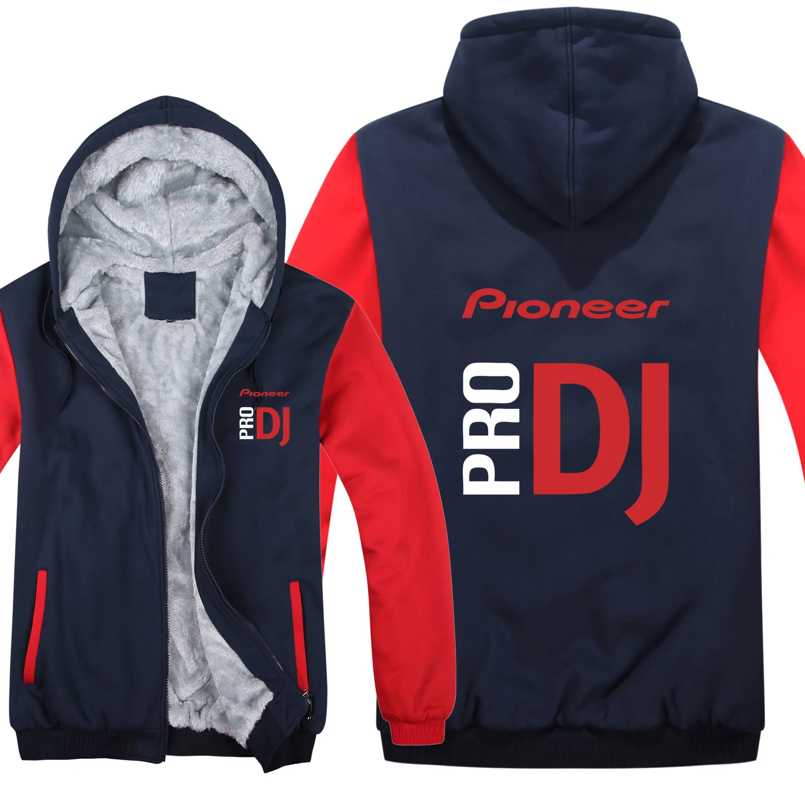 Pioneer DJ Pro толстовки мужские пальто на молнии флисовый утепленный человек Pioneer DJ Pro Толстовка Пуловер