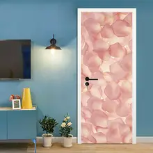 3D печать работа лепестки роз картина самоклеющаяся наклейка домашний Декор ПВХ наклейка водонепроницаемая бумага для гостиной ремонт дверей