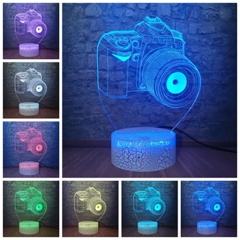 

Original Camera Model 7 Colors Touch Optical Illusion Table Lampara Home Decoration Crafts Bright Base Kids Bedside Night Light
