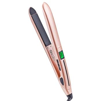 

Tourmaline Ceramic Plate Hair Straightener with Digital Display Adjustable Temperature Auto Shut Off Hair Curlers Styling Tool