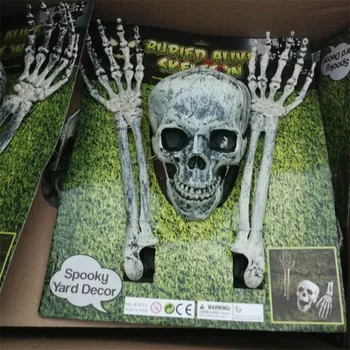 

Scary Skull Head Hand Squelette Garden Yard Lawn Decor for Party Halloween Decorations Skeleton Head Hands Horror Buried Alive