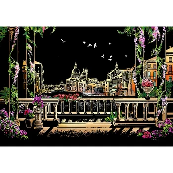 

Venice Water City DIY Drawing Picture Scratch Painting Paper Toy Home Decor