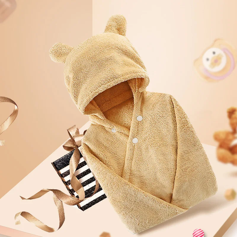 Cotton Baby Care Hooded Bath Towel Toddler Blankets Baby Kids Poncho Towels Stuff 65*110cm Hooded Bath Towel Washcloth