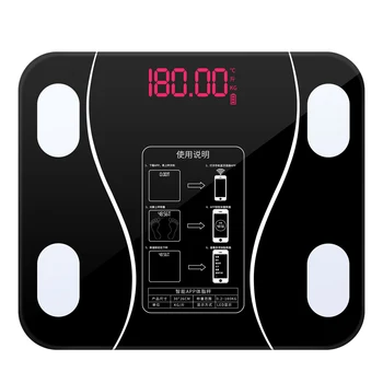 

Intelligent Body Fat Scale with Led Display BT Electronic Digital Weight Scale Body Composition Analyzer Smart Weighing Scales