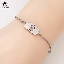 Oly2u винтажные серебряные подвески для камеры браслеты с подвесками для женщин ювелирные украшения, как на фото браслет лучший подарок для фотографического любовника bileklik