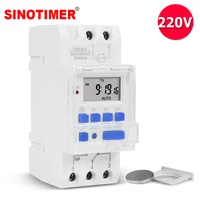 SINOTIMER Brand Electronic Weekly 7 Days Programmable Digital Time Switch Relay Timer Control AC 220V 230V 16A Din Rail Mount 1