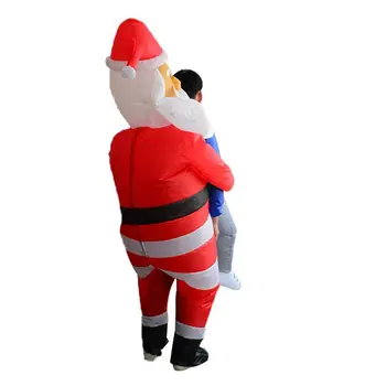

Christmas Funny Santa Ghosts Hugs People Inflatable Clothing Person Spoof Props D08D