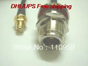 

DHL/EMS Hot 100 pcs N Female Nut Bulkhead to SMA Female LMR195 Pigtail 1M-A2