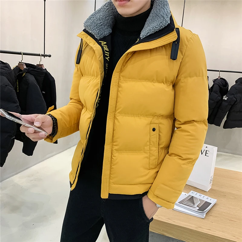 Cheap wholesale new fall and winter hot sale women's fashion casual warm jacket men's coat - Цвет: Цвет: желтый