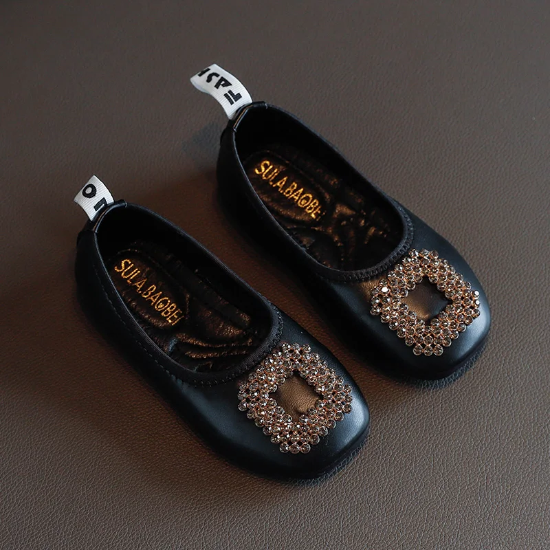 Leather Girls Princess Shoes for Autumn