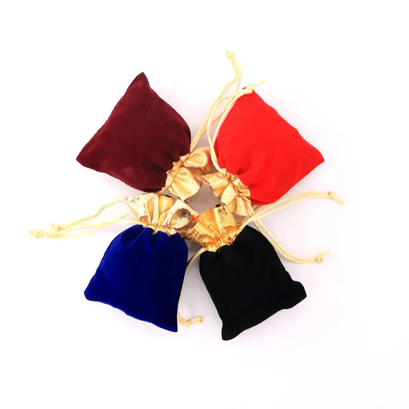 ##BUY 5Pcs lot 7x9 9x12cm Multi Colors Velvet Bag Drawstring Pouch Candy Jewelry Packaging Bags Christmas Wedding Gift Bag Velvet bags