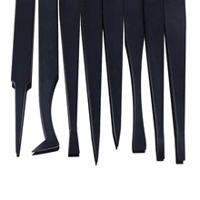 12 см антистатические углеродного волокна электронный Пинцет Комплект ESD пластиковые щипцы PCB ремонт ручные инструменты набор 8 шт