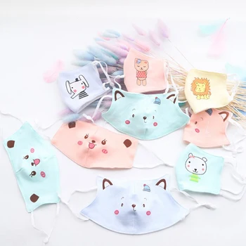 

1pcs Bear Face Mouth Mask Reusable Breathable Cotton Children Kid Cartoon Cute PM2.5 Anti-Dust Mouth Face Mask
