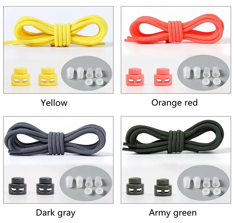 Elastische runde Gummibänder, Schnürsenkel für Sneaker, Basketball, Tennis, Sportschuhe, Unisex, Kinder, schnelles und einfaches Schnürsystem. – Detail 14