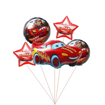 

5 pcs Car mobilization theme Car balloon Children party Balloon decoration Boy birthday party toy aluminum film balloon