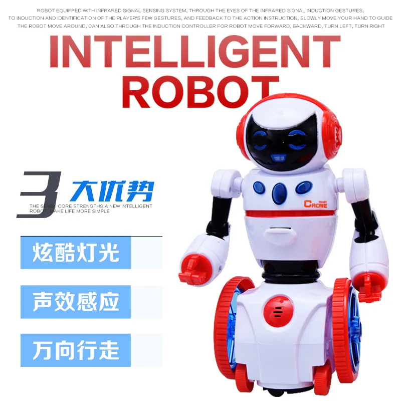 

4276 Clapping Device Sensing Bartender Voice Robot Universal Walking Light Dancing Robot