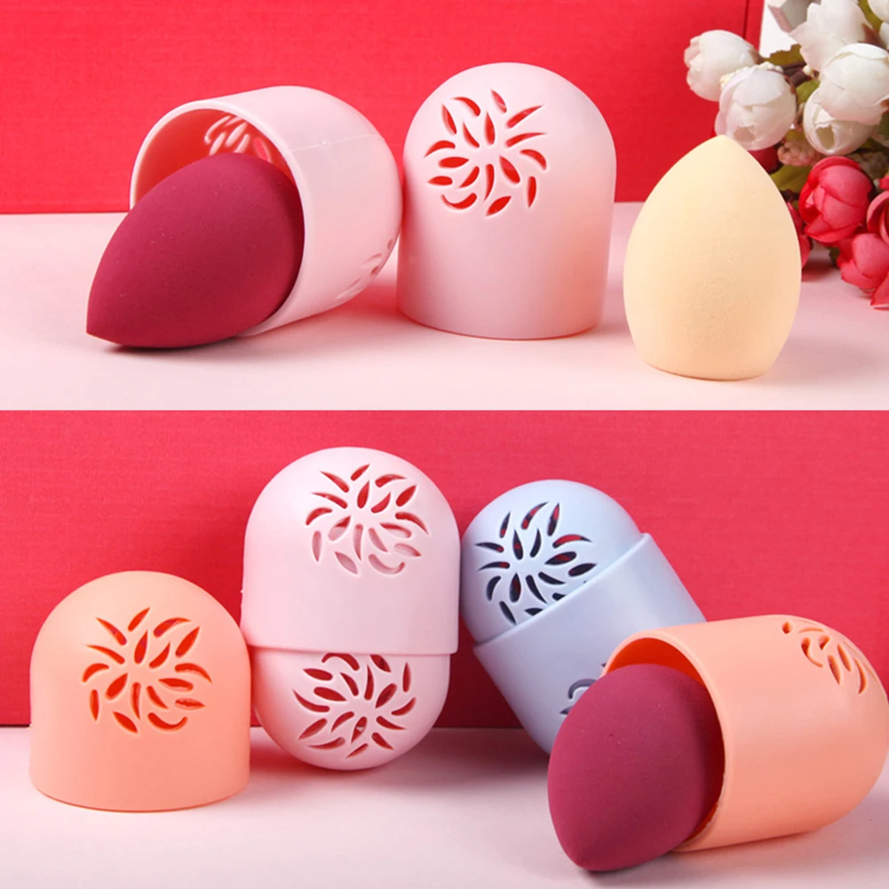 

Silicone Puff Case Powder Puff Drying Holder Makeup Sponge Storage Sponge Egg Hollow Box