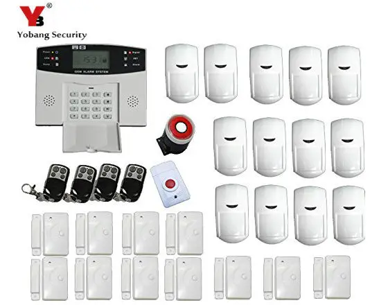 

Yobang Security Wireless Alarm Systems Security Home LCD Display GSM Siren Sensor Kit APP Remote Control Burglar Alarm System