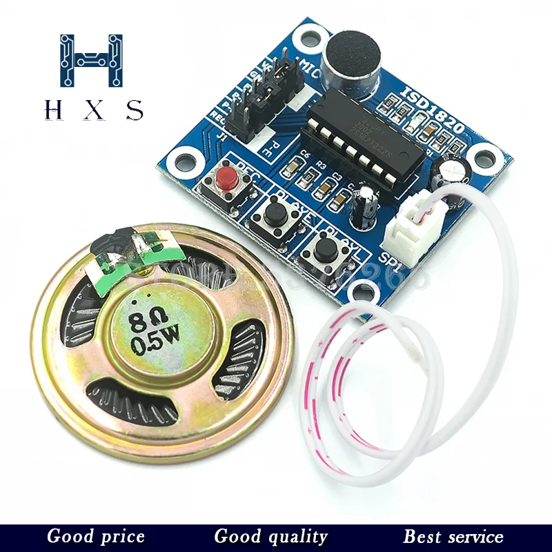 Звуковой модуль ISD1820 плата телефонного модуля с микрофонами и динамиком для arduino 1