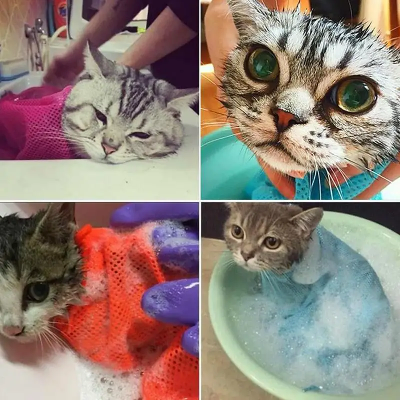 Mesh Cat Bathing Bag Cats Grooming Washing Bags Cat Bath Clean Bag No Scratching Bite Restraint Cat Supplies Nail Cutting Mesh Cat Bathing Bag Cats Grooming Washing Bags Cat Bath Clean Bag No Scratching Bite Restraint Cat Supplies Nail Cutting