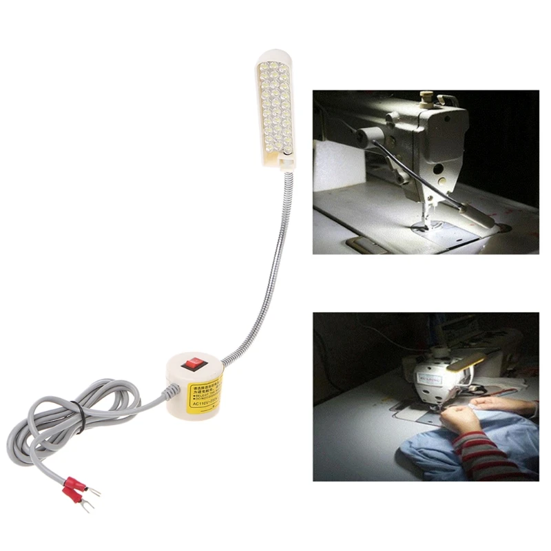 

110-250V 30 LED Sewing Machine Light Working Gooseneck Lamp with Magnetic Base G8TB