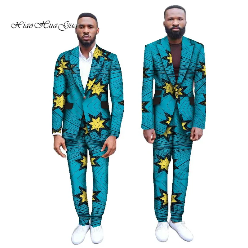 Куртки и брюки для девочек принт для мужчин костюмы Тонкий Custom Fit мода платье в деловом стиле Свадебные Блейзер WYN255