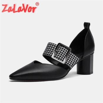 

ZALAVOR Sexy Women Real Genuine Leather High Heel Sandals Peep Toe Zipper Summer Shoes Women Fashion Brand Sandals Size 34-39