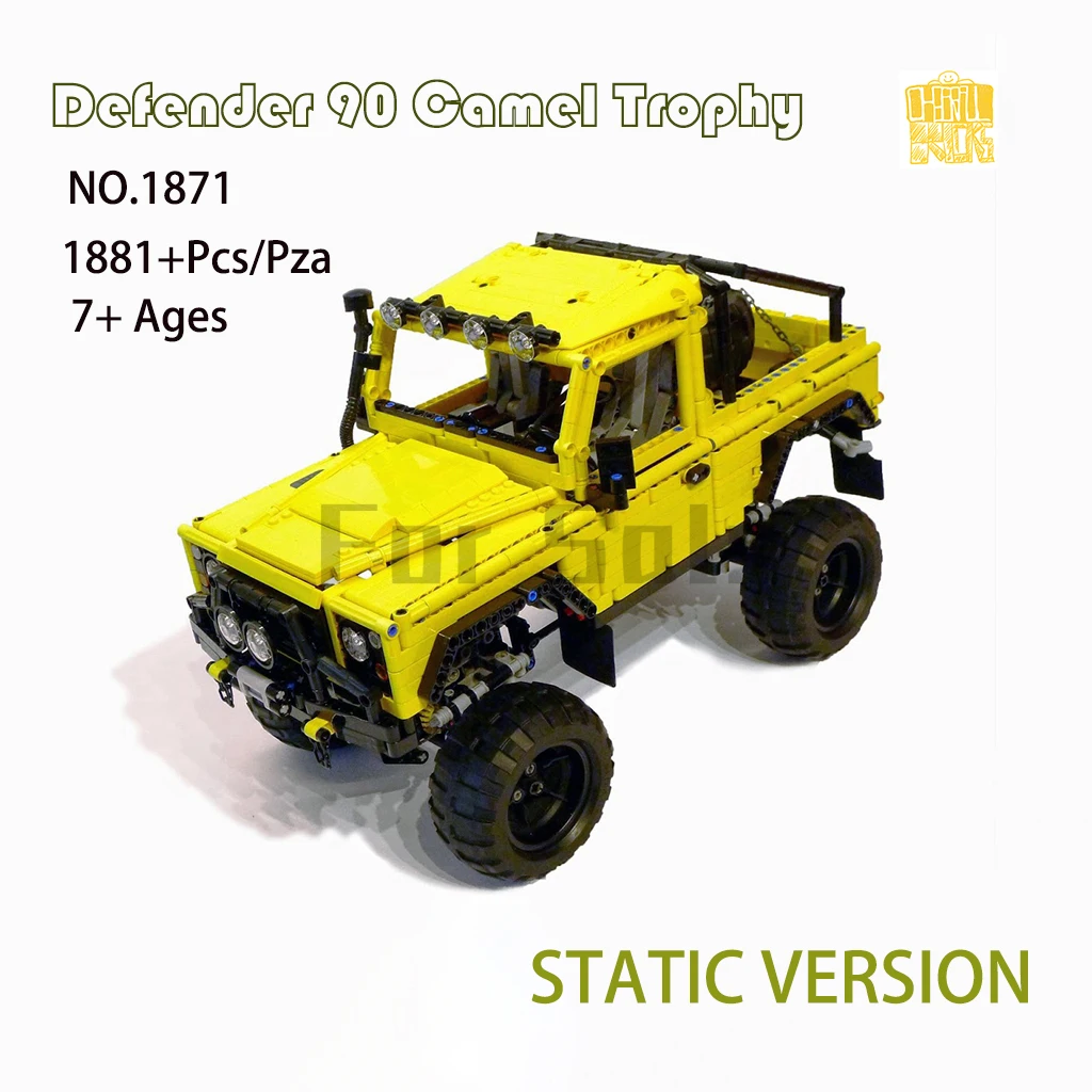 

Moc 1871 90 Off-road Jeep Model With PDF Drawings Building Blocks Bricks Kids DIY Toys Birthday Christmas Gift