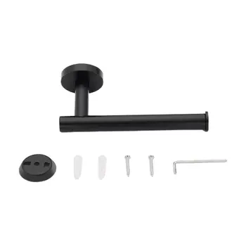 

304 Stainless Steel Matte Black Tissue Paper Roll Holder Wall Mount Napkin Holder
