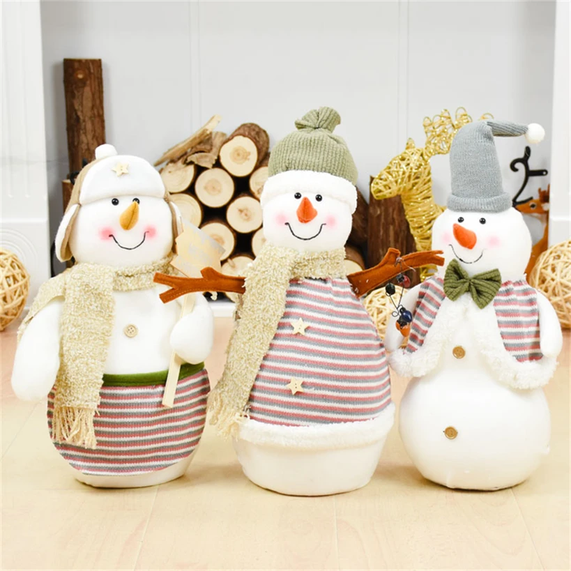 

Christmas Snowman Figurine Christmas Doll christmas decorations for home Window adornos de navidad Xmas Tree Ornament New Year