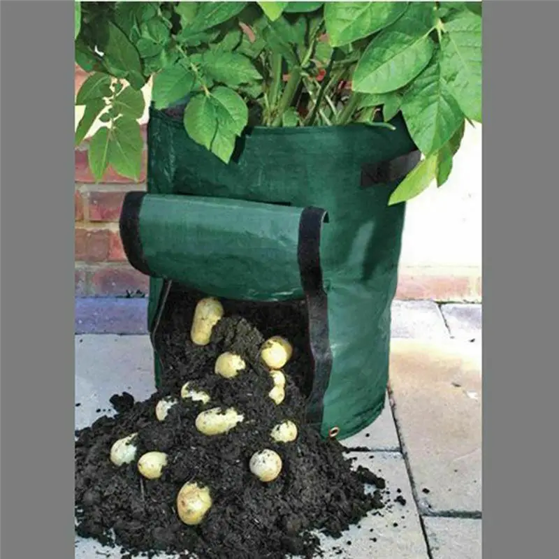 Картофельная навесная сумка травы дышащие садовые мешки для выращивания дома томатный посадочный контейнер нетканый выращивание клубники