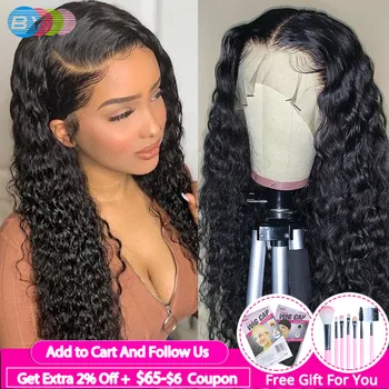 

13x4 Lace Front Human Hair Wigs For Black Women Deep Wave Wig Brazilain 4x4 Closure Wig Preplucked With Baby Hair Remy BY Hair