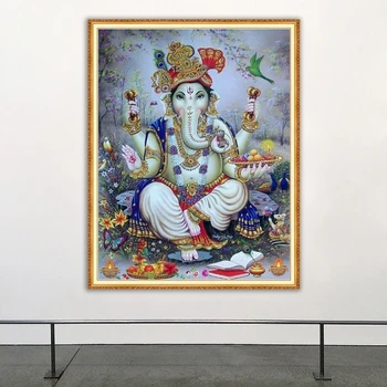 

Lord Ganesha Full Square/Round Stones Religion 5D Diamond Painting Diamond Embroidery Cross Stitch Rhinestone Picture New