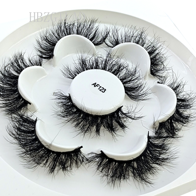 4Pair 3D Mink Eyelashes Fluffy Dramatic Eyelashes Makeup Wispy Mink Lashes Natural Long False Eyelashes Thick Fake Lashes