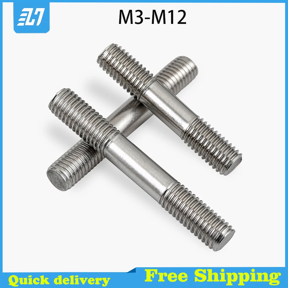 Double End Thread Rod Headless Stick Dual Head Threaded Bar Stud Bolt