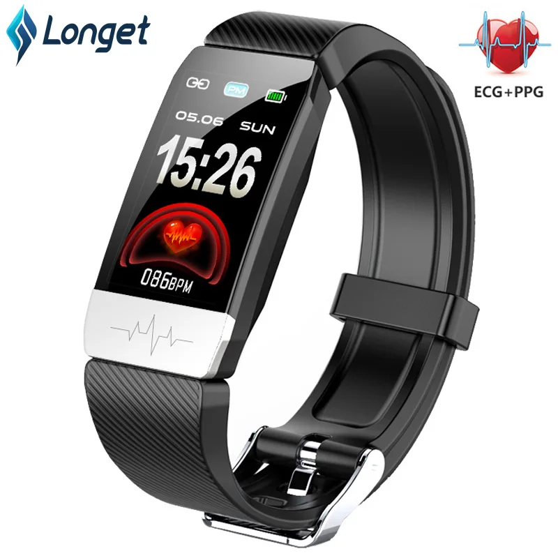 

Longet Fitness Tracker Q1S Heart Rate Monitor ECG PPG Smart Band Call Reminder Sleep Monitor Activity Tracker for iOS Android