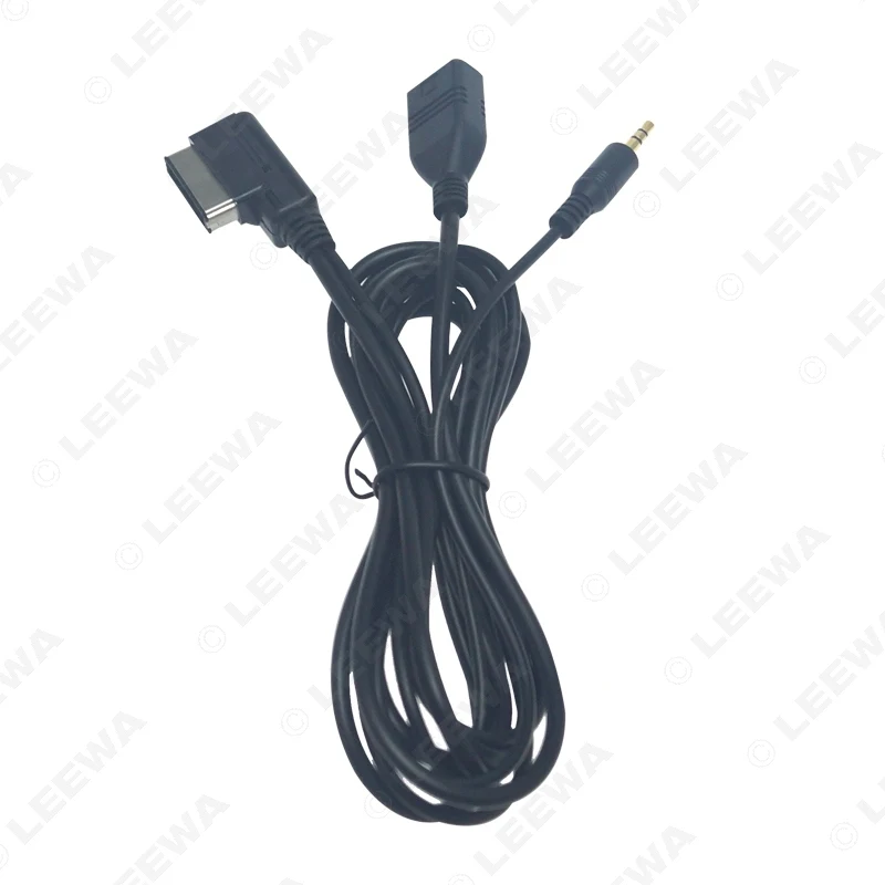 LEEWA 5X автомобильный аудио Музыка 3 5 мм AUX кабель AMI MDI MMI интерфейс USB + зарядное