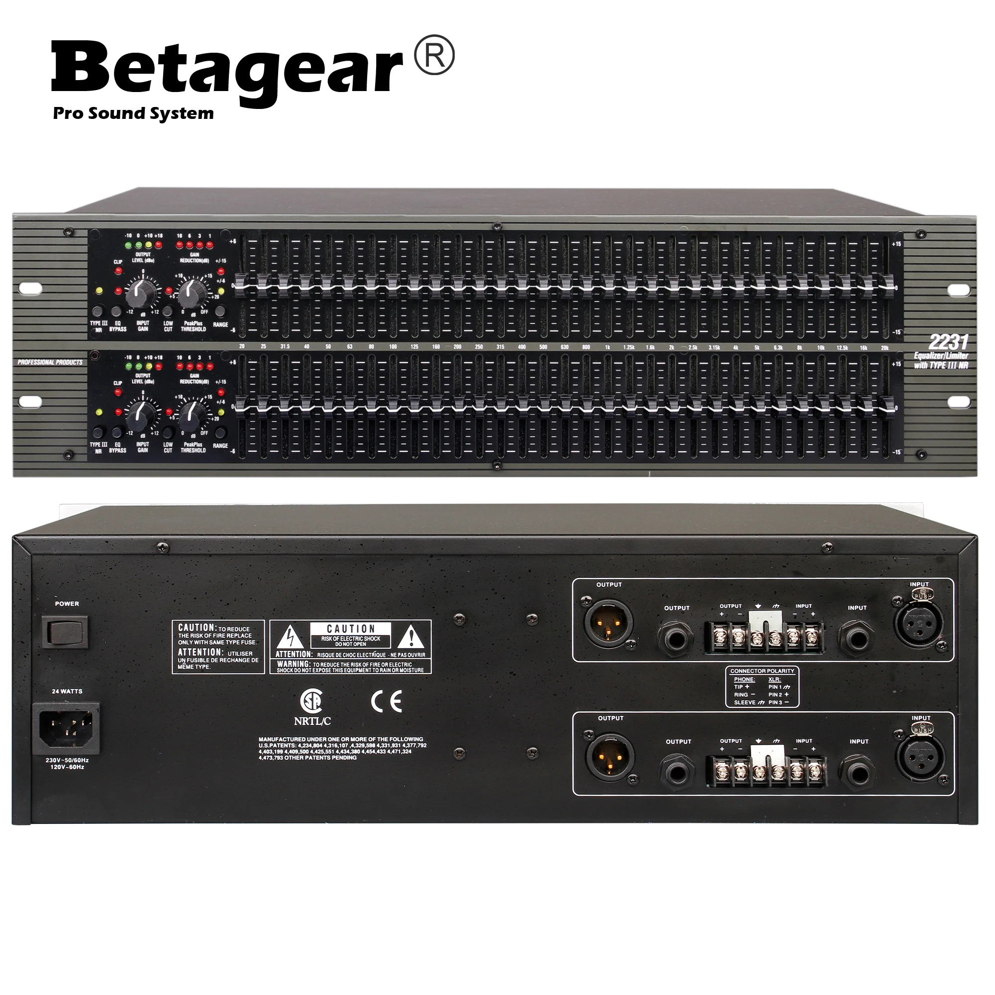 Betagear Professional stage audio equalizer eq2231