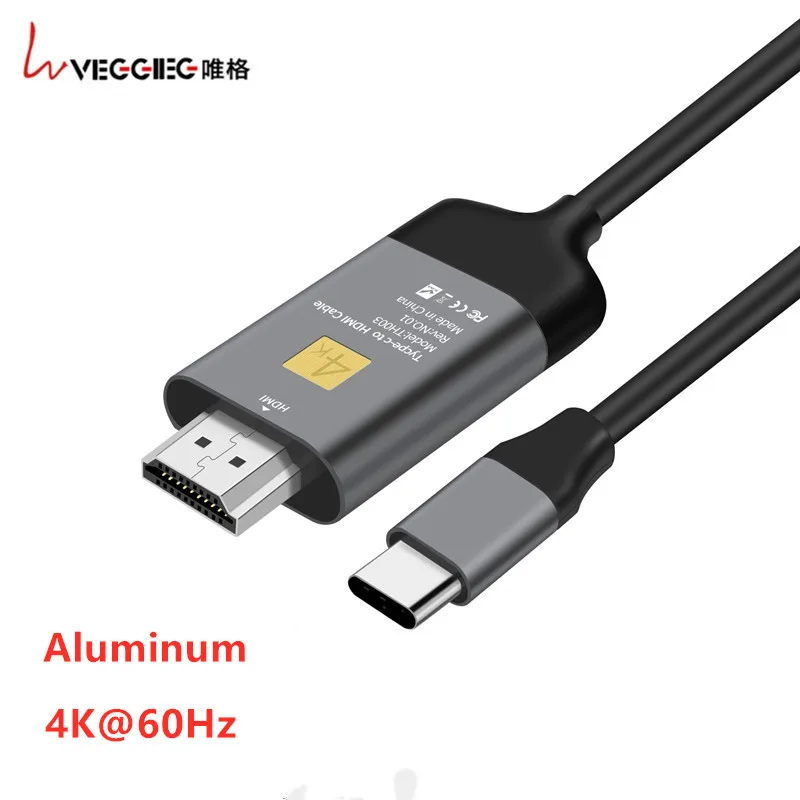 Veggieg USB-C к HDMI кабель Sup порт ing 4K @ 60 Гц (Thunderbolt 3 совместимый) USB C |