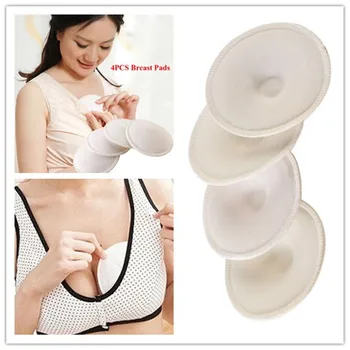 

4pieces Feeding Washable Reusable Breast Nursing Pads Cotton Absorbent Breastfeeding free shipping