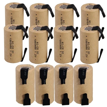

12 pcs SC 1800mah 1.2v battery NICD rechargeable batteries for electric screwdrivers 4.25cm*2.2cm akkumulator electric drills