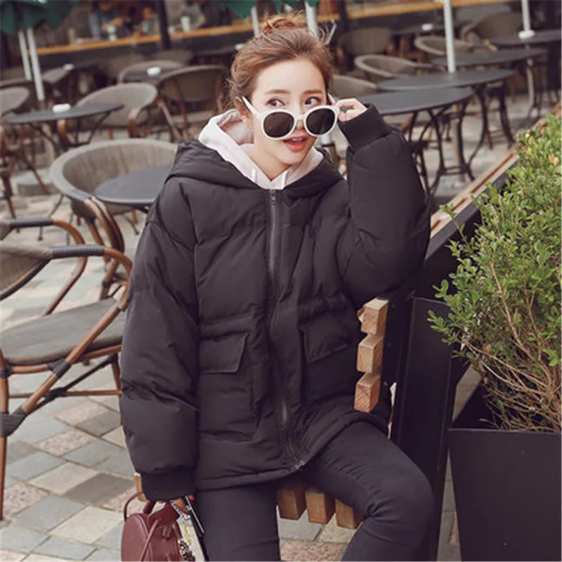 invierno nuevo abrigo de algodón ropa suelta pan Servicio Femenino grueso abajo abrigo mujer corto