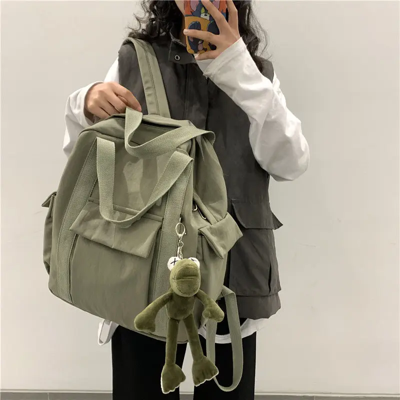 

Fashion All-match Campus School Bag College Style Simple Backpack Large Capacity Multifunctional Backpacks Mochila Feminina
