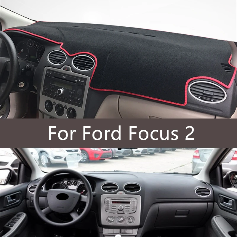 Для леворульных автомобилей Ford Focus 2 3 2013 2012 2011 2010 2009 приборной панели автомобиля Обложка Коврик Защитная площадка покрытие автомобиля аксессуары