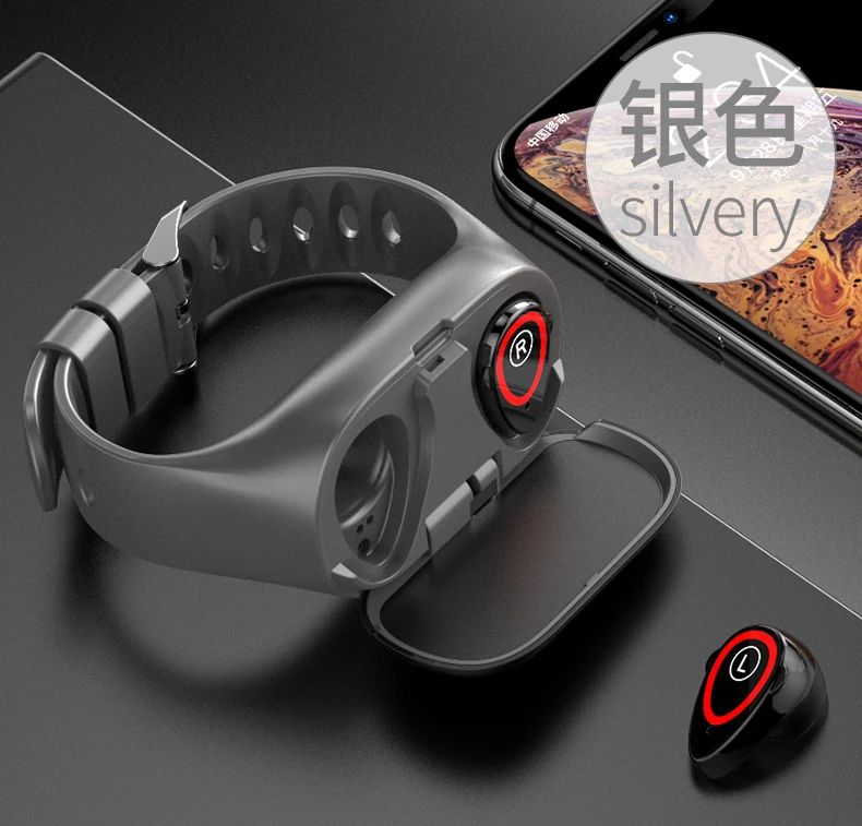 2-в-1 AI Смарт-часы с Bluetooth наушники M1 новые пульсометр смарт-браслет долгое время работы в режиме ожидания спортивные часы Для мужчин