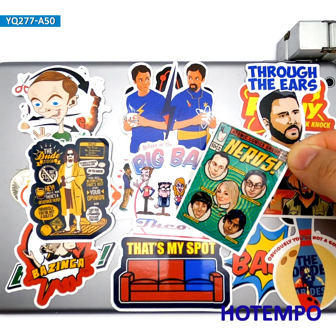 50pcs Big Bang Style US TV Series Funny Mix Laptop Phone Skateboard Stickers Pack for Kids Toys DIY Notebook Guitar Bike Sticker