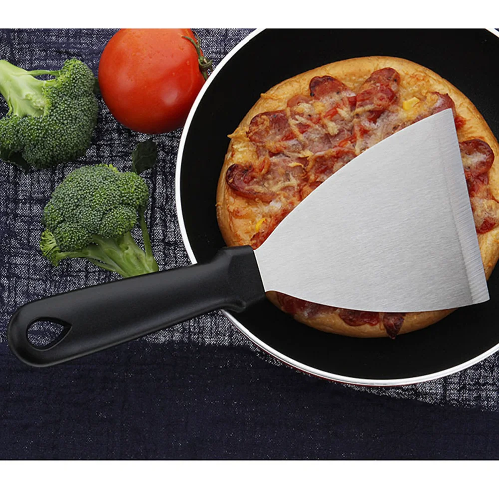 2Pcs Baking Shovels Portable Multifunctional Stainless Steel Practical Food Serving Baking Tools Barbecue Spatulas for Bakery Ki